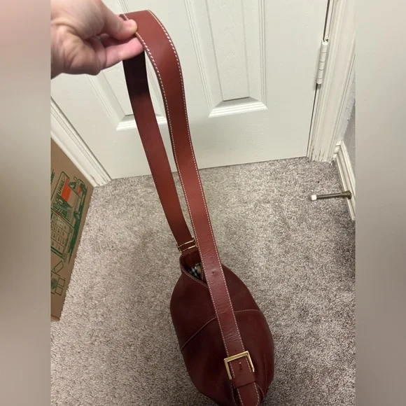 Burberry leather haymarket bucket bag magnetic closure authentic vintage EUC - Picture 9 of 17